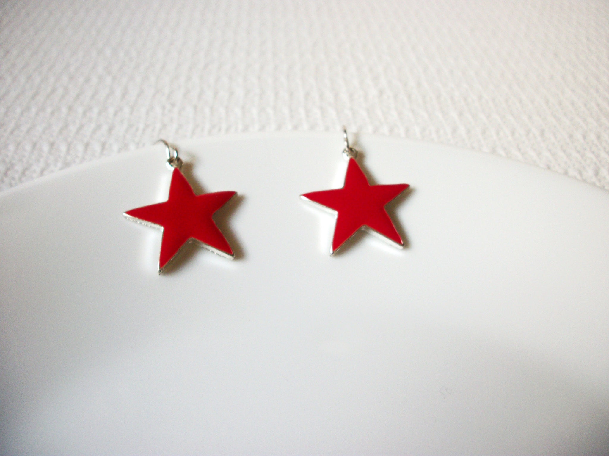 Retro Red Star Earrings 80920