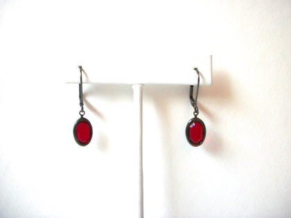 Vintage Red Glass Earrings 80920