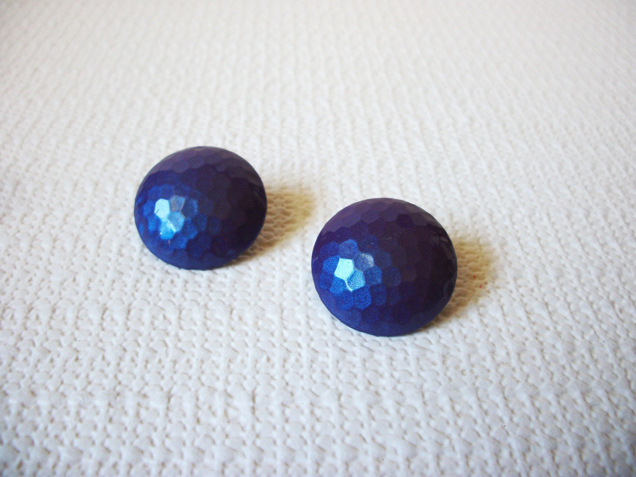 Retro Purple Blue Dome Earrings 81020