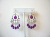 Retro Purple Chandelier Earrings 81020