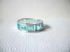 Retro Silver Blue Glass Clamp Bracelet 81120