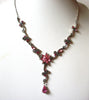 Vintage Victorian Rose Rhinestone Necklace 81120