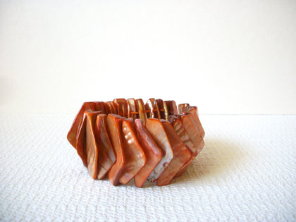 Chunky Orange Shell Bracelet 81120
