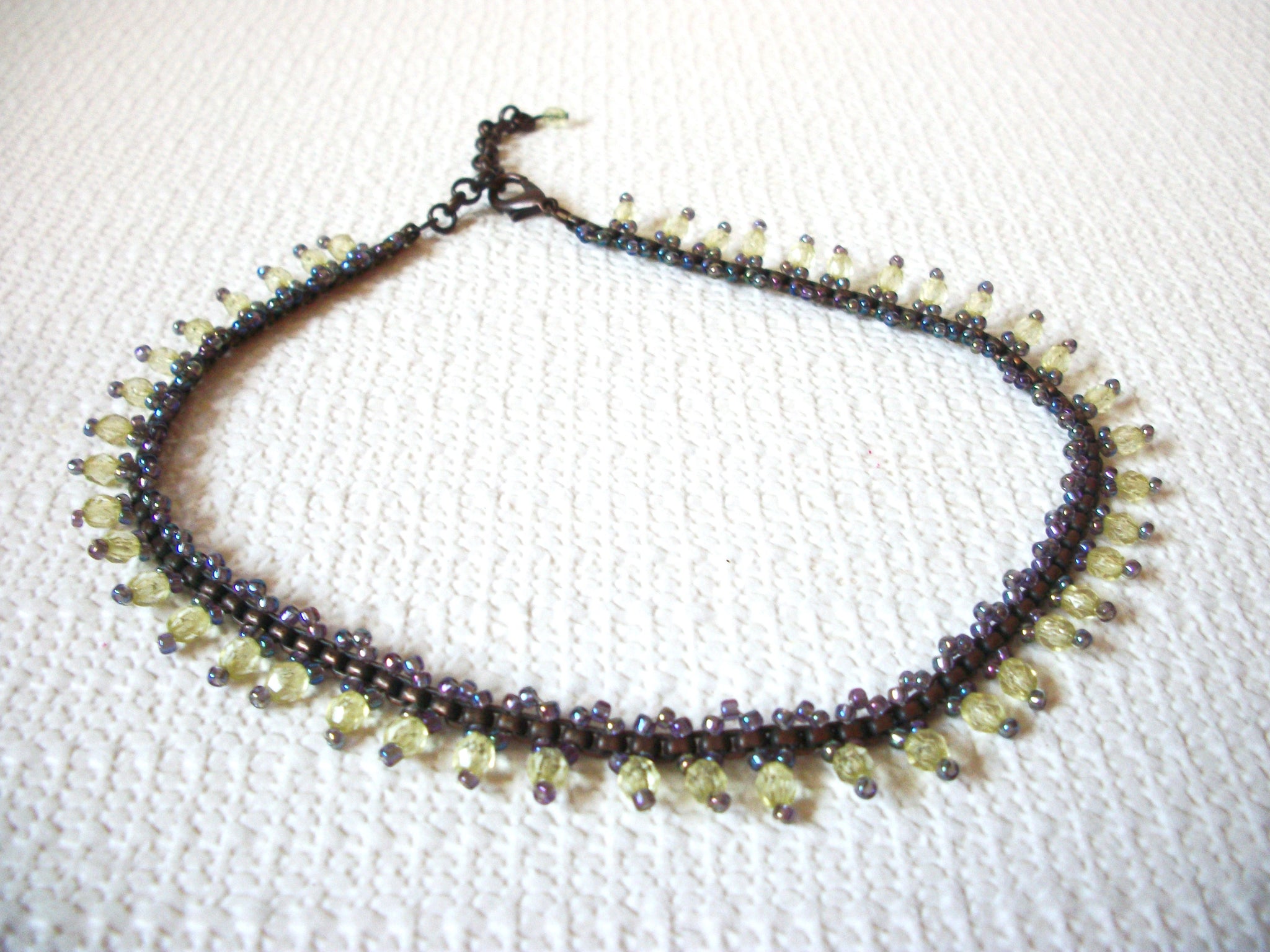 Vintage Glass Choker Necklace 81120