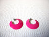 Retro Pink Hoop Earrings 81120