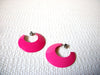 Retro Pink Hoop Earrings 81120