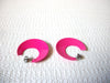 Retro Pink Hoop Earrings 81120