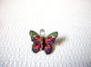 Vintage 1950s Enameled Brass Butterfly Brooch Pin 81120