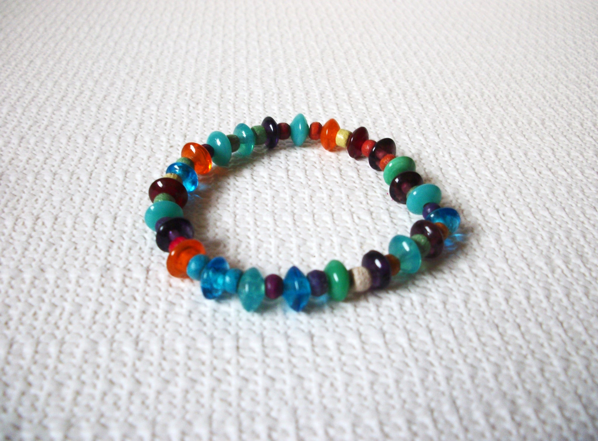 Retro Colorful Glass Bracelet 81220