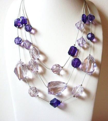 Retro Purple Lavender Necklace 81220