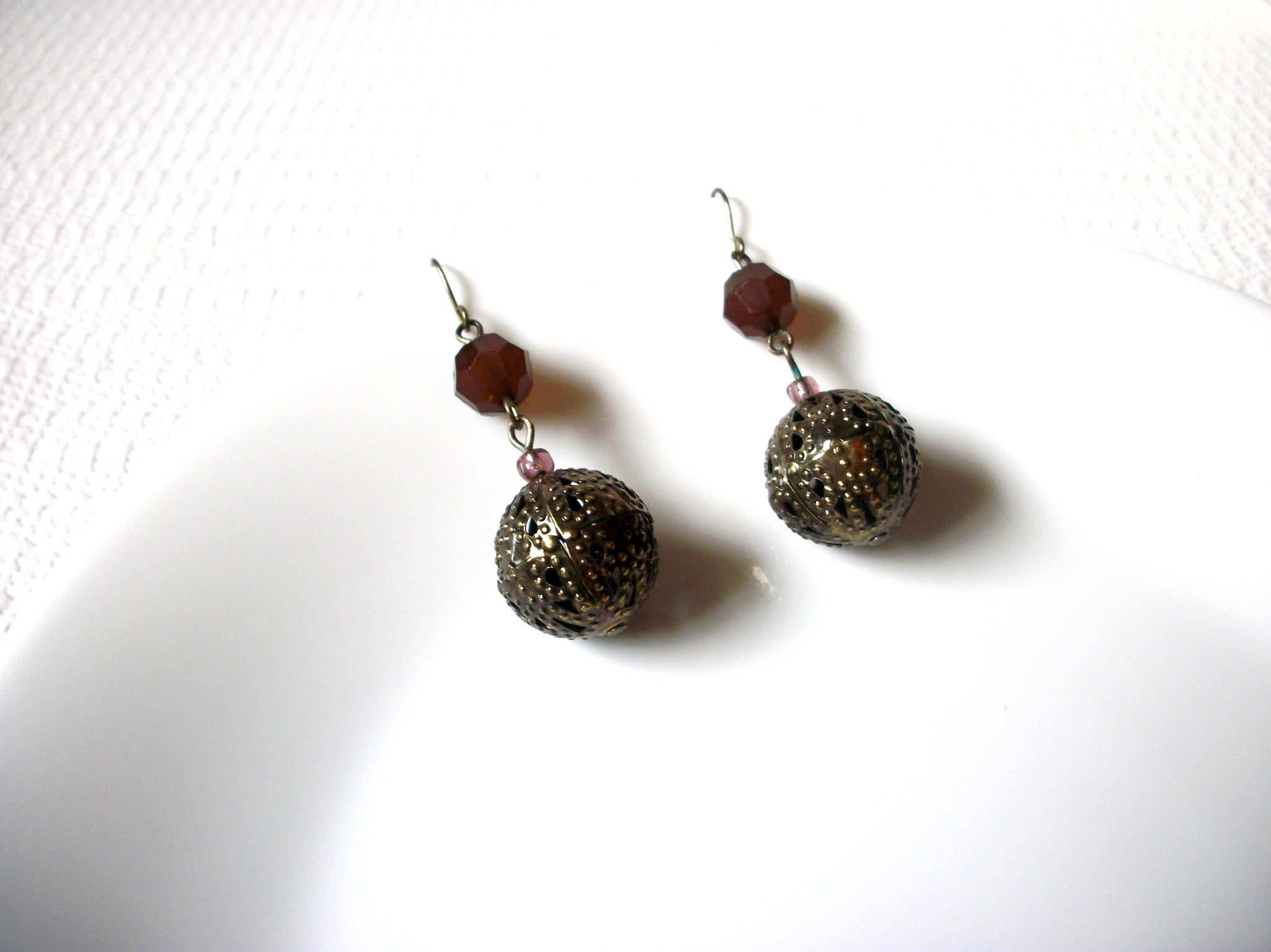 Retro Bronze Dangle Earrings 81220