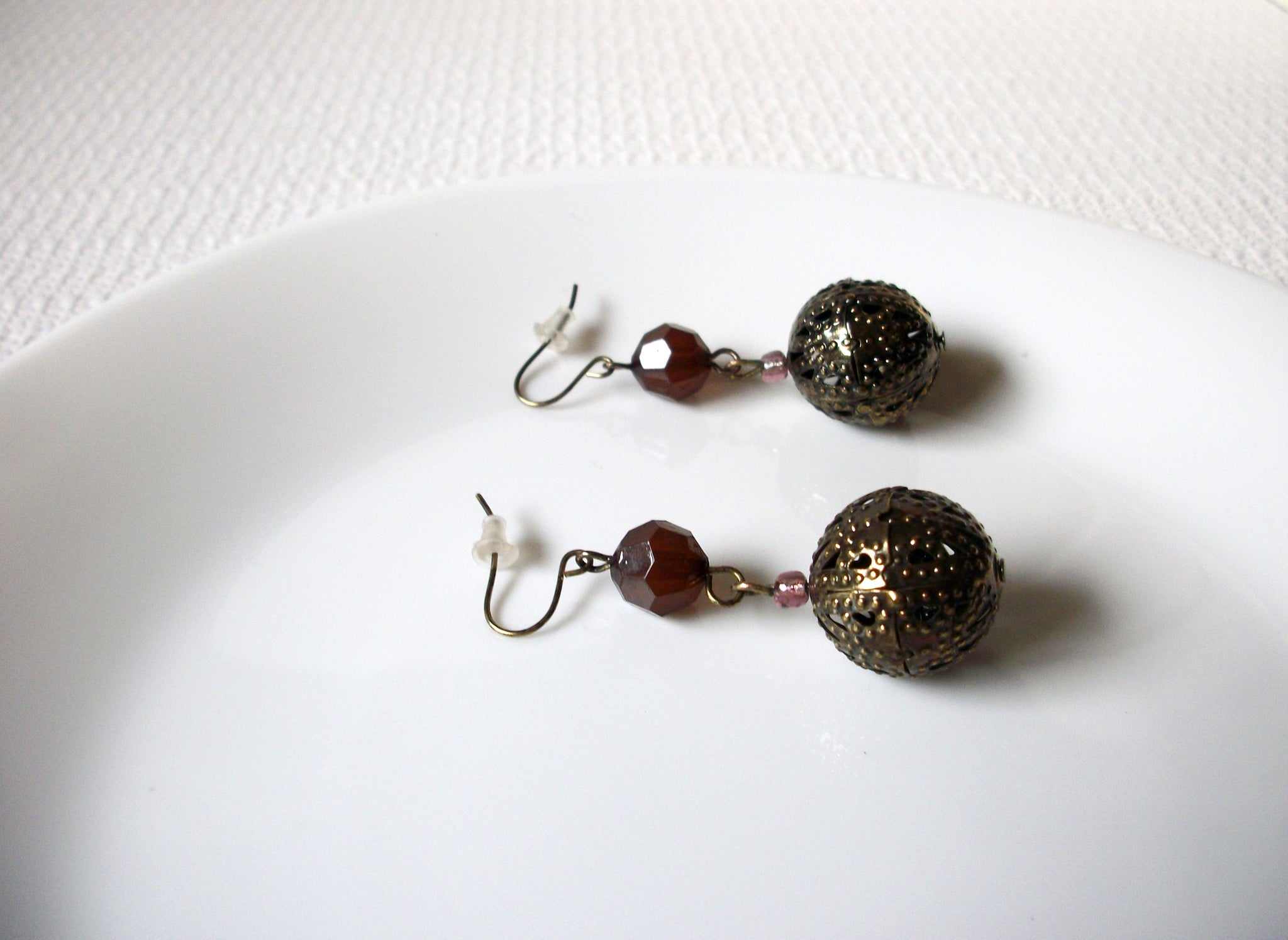 Retro Bronze Dangle Earrings 81220