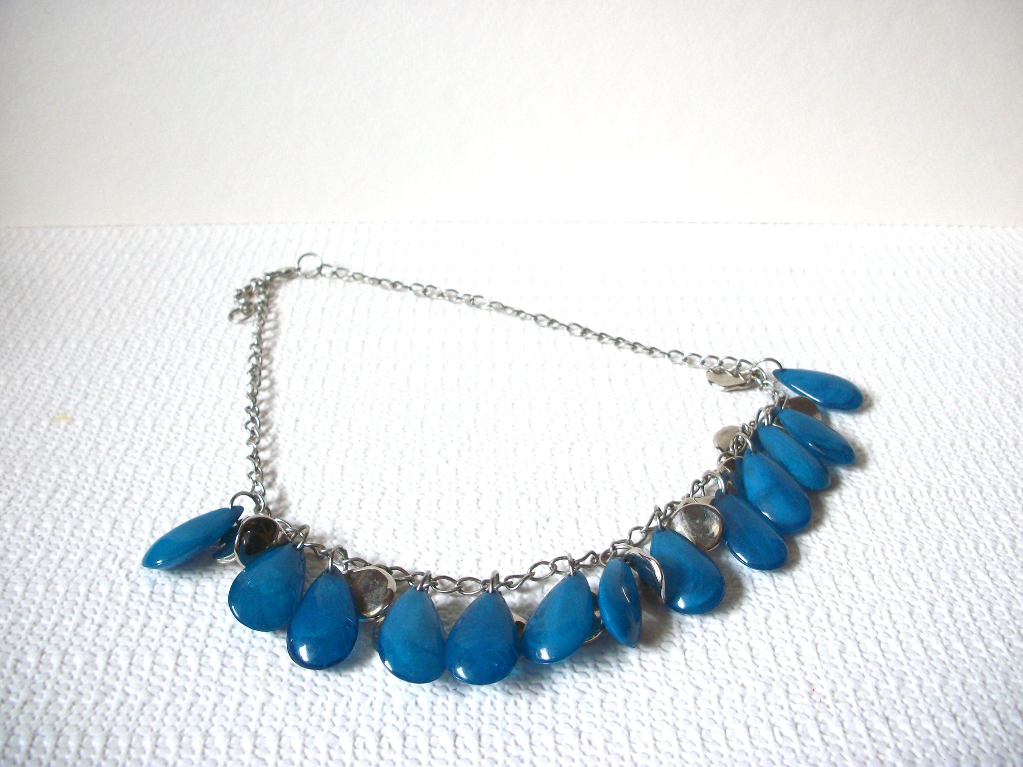 Retro Silver Blue Necklace 81220