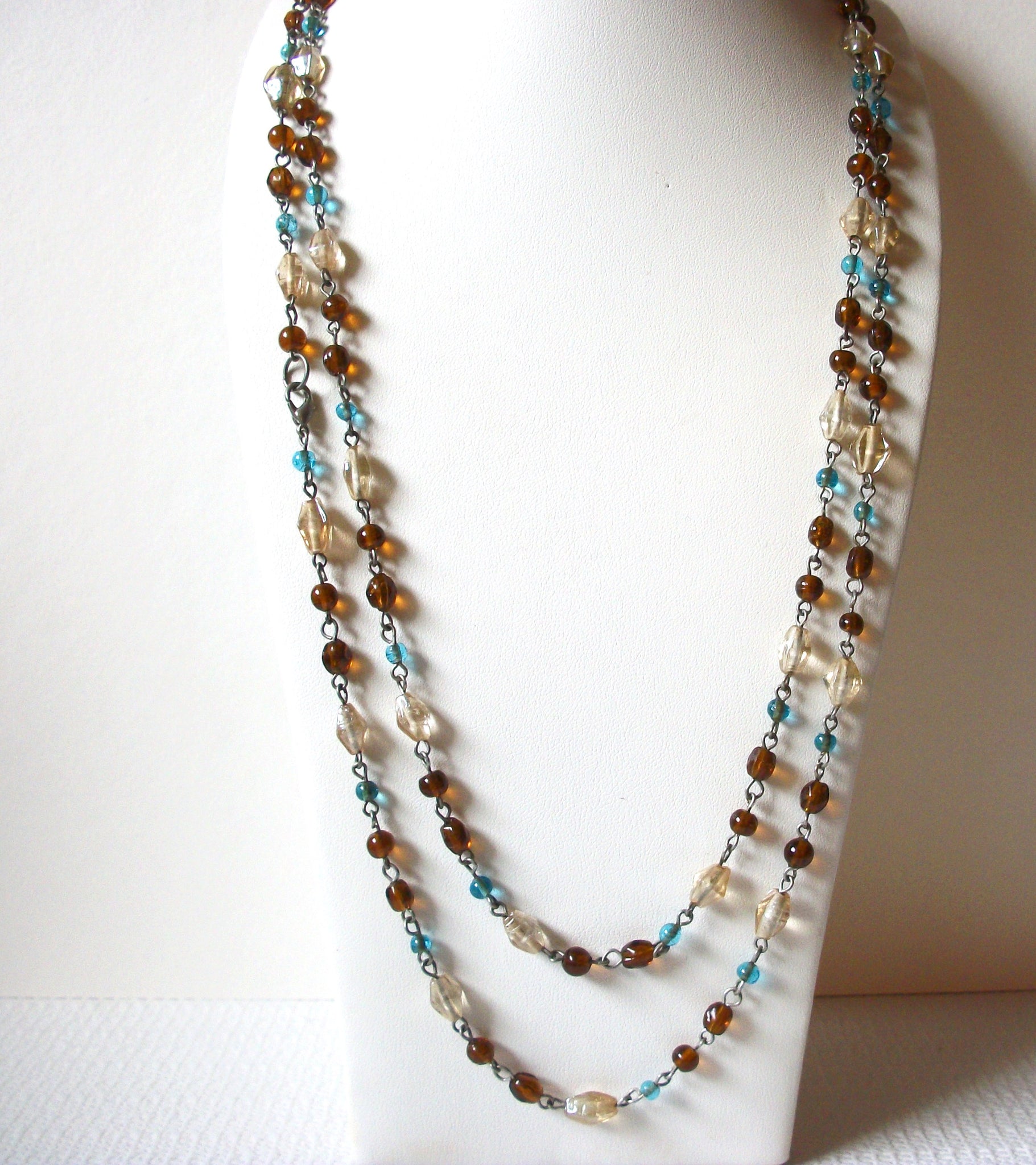 Vintage Glass Beads Necklace 81220