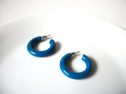 Retro Teal Blue Hoop Earrings 81220