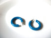 Retro Teal Blue Hoop Earrings 81220