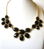 Retro Gold Black Statement Necklace 81320