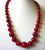 Vintage ICING Red Necklace 81320