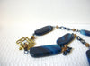 Vintage Ocean Blues Glass Necklace 81520