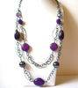 Retro Long Purple Necklace 81720