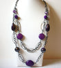 Retro Long Purple Necklace 81720