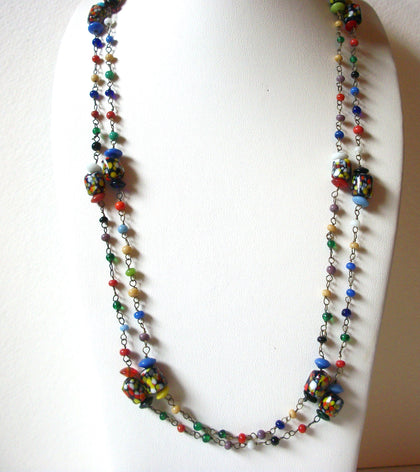 Vintage Colorful Venetian Glass Necklace 81720