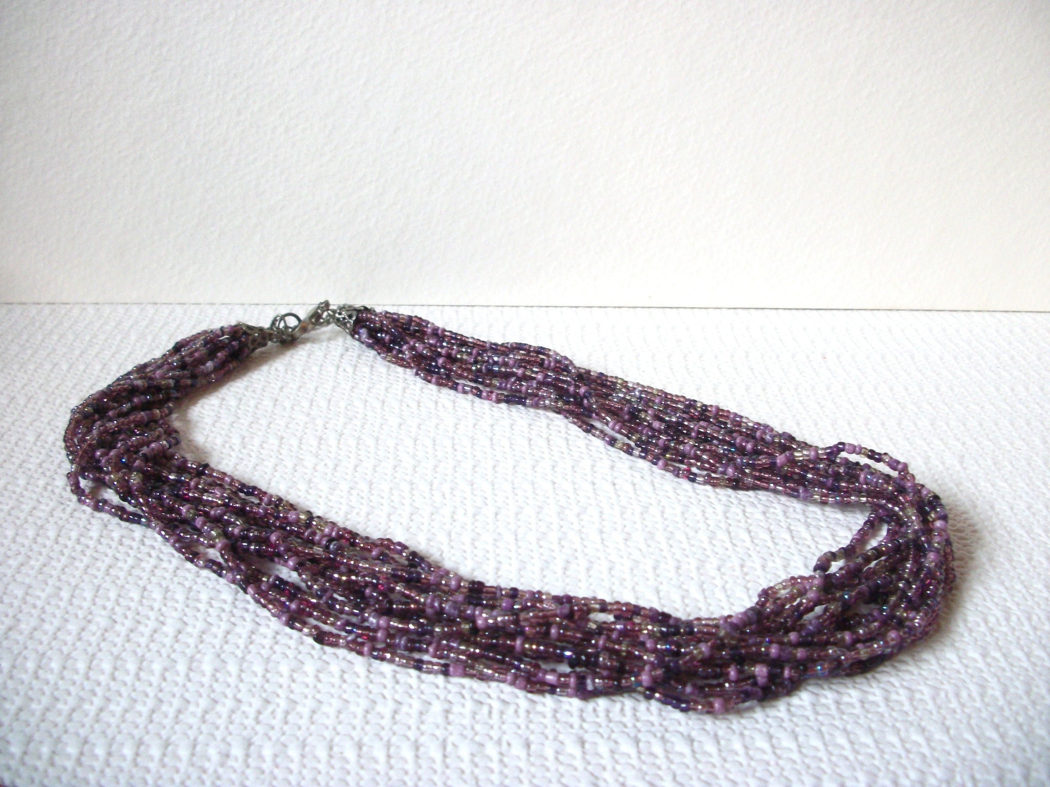 Vintage Purple Glass Necklace 81520