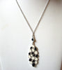 Retro Black White Pendant Necklace  81620