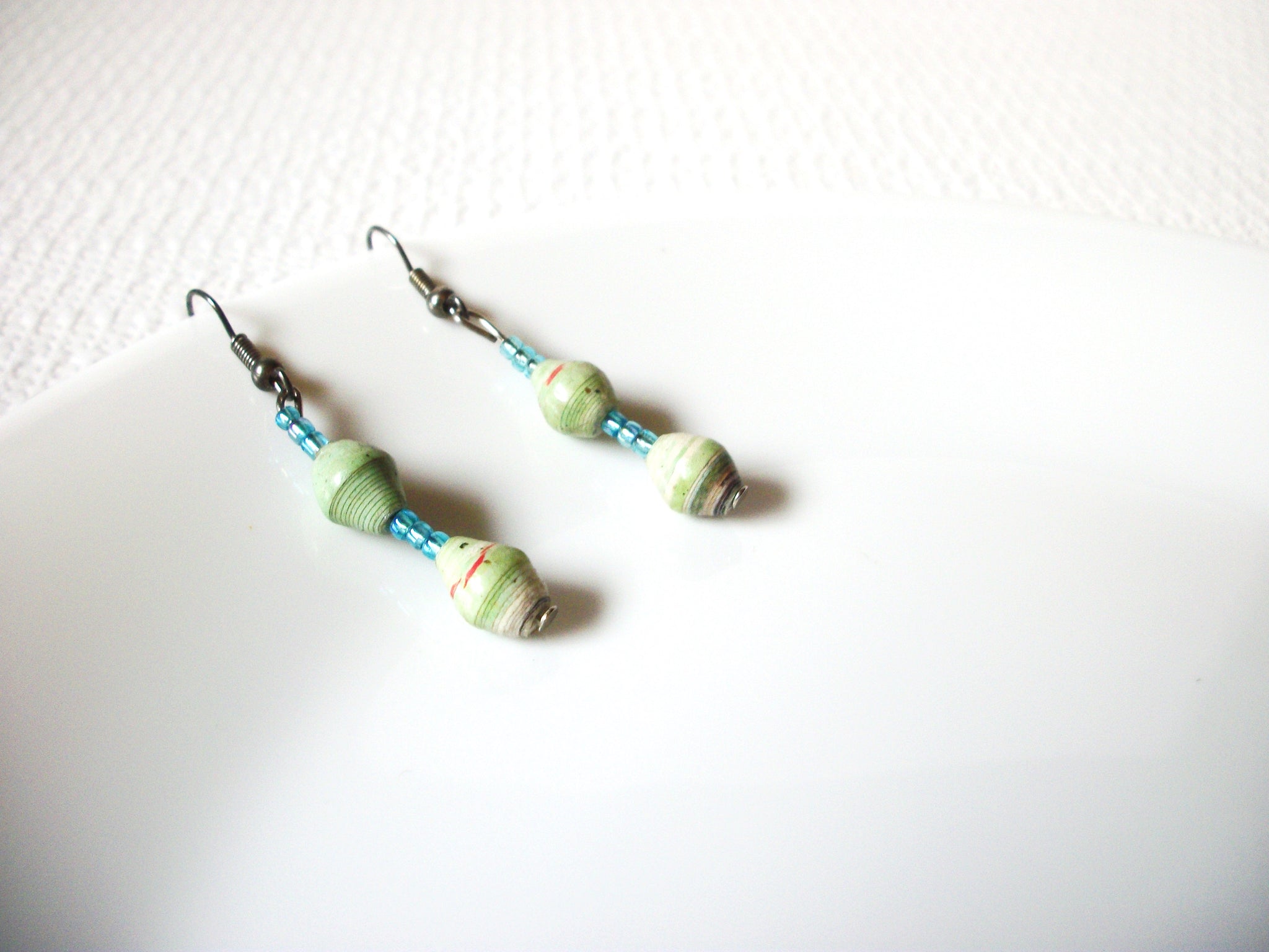 African Paper Beads Earrings 81520