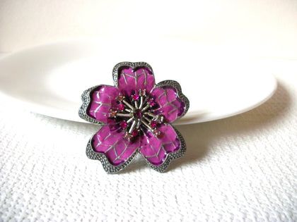 Vintage Rhinestones Flower Brooch 81520