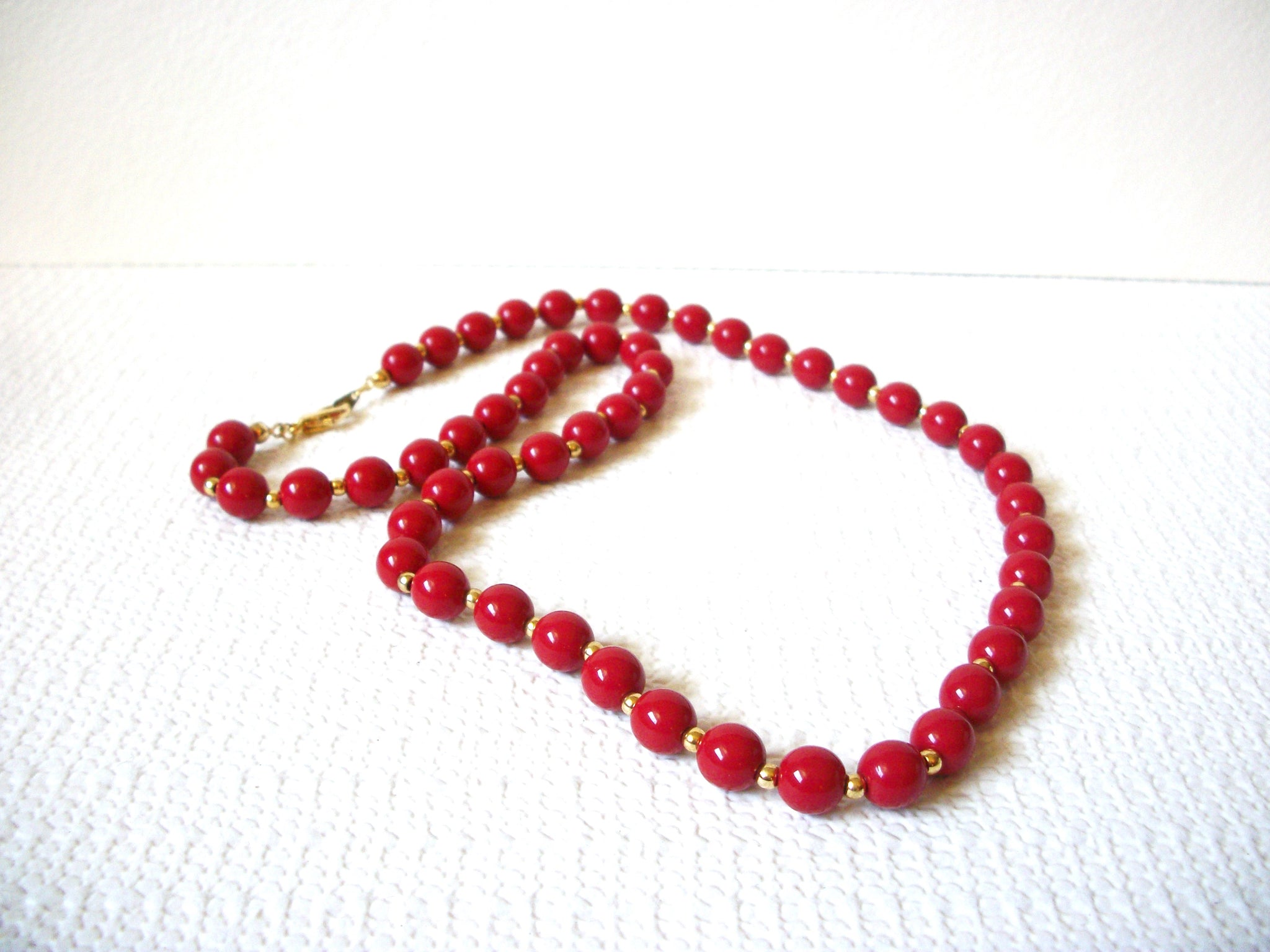 Vintage Red Gold Necklace 81520