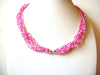 Vintage Pink Glass Necklace 81520