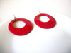 Large Retro Red Dangle Earrings 81520