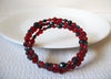 Retro Red Glass Hematite Bracelet 81520