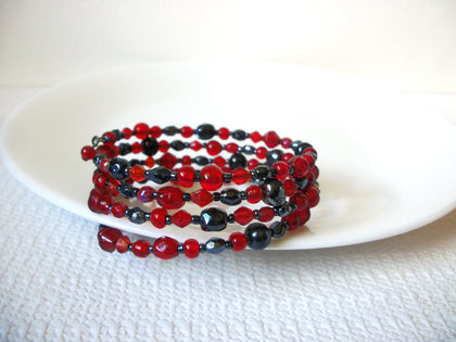 Retro Red Glass Hematite Bracelet 81520