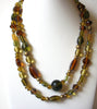 Vintage Tumbled Glass Necklace 81620