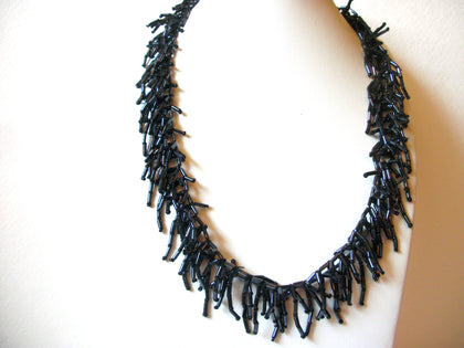CHICO`s Black Lucite Necklace 81720