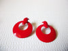 Retro Bright Red Doorknocker Earrings 81720