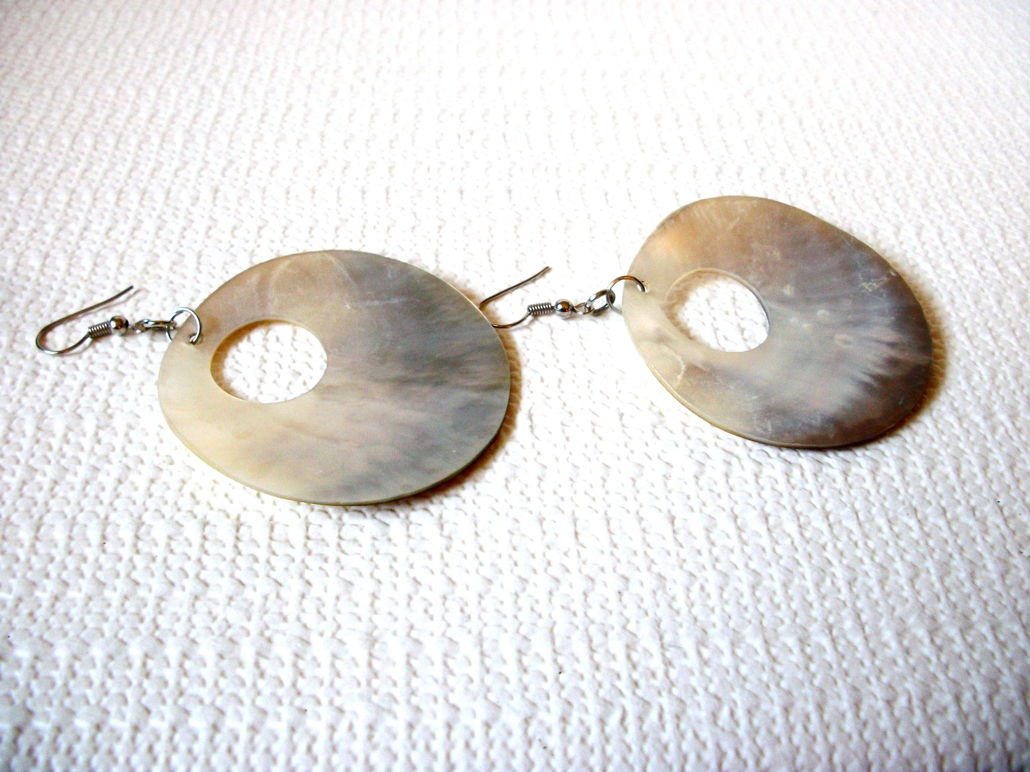 Organic Natural Large Shell Earrings 81720