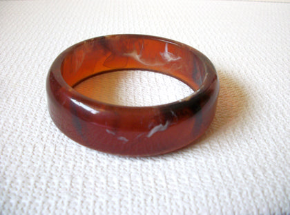 Vintage Brown Lucite Bangle Bracelet 81920