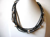 Retro Black Silver Necklace 81920