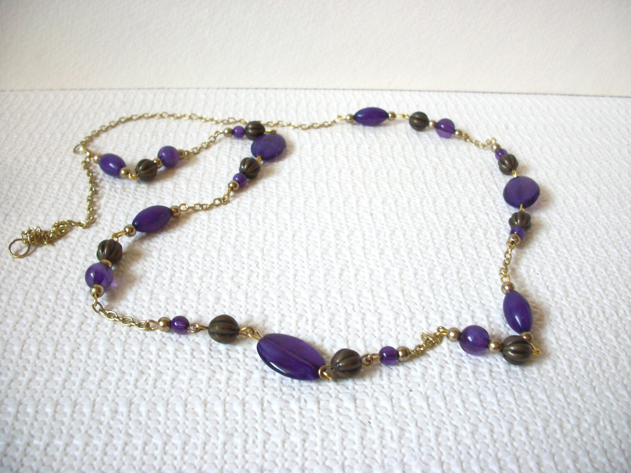 Retro Silver Purple Necklace 81920