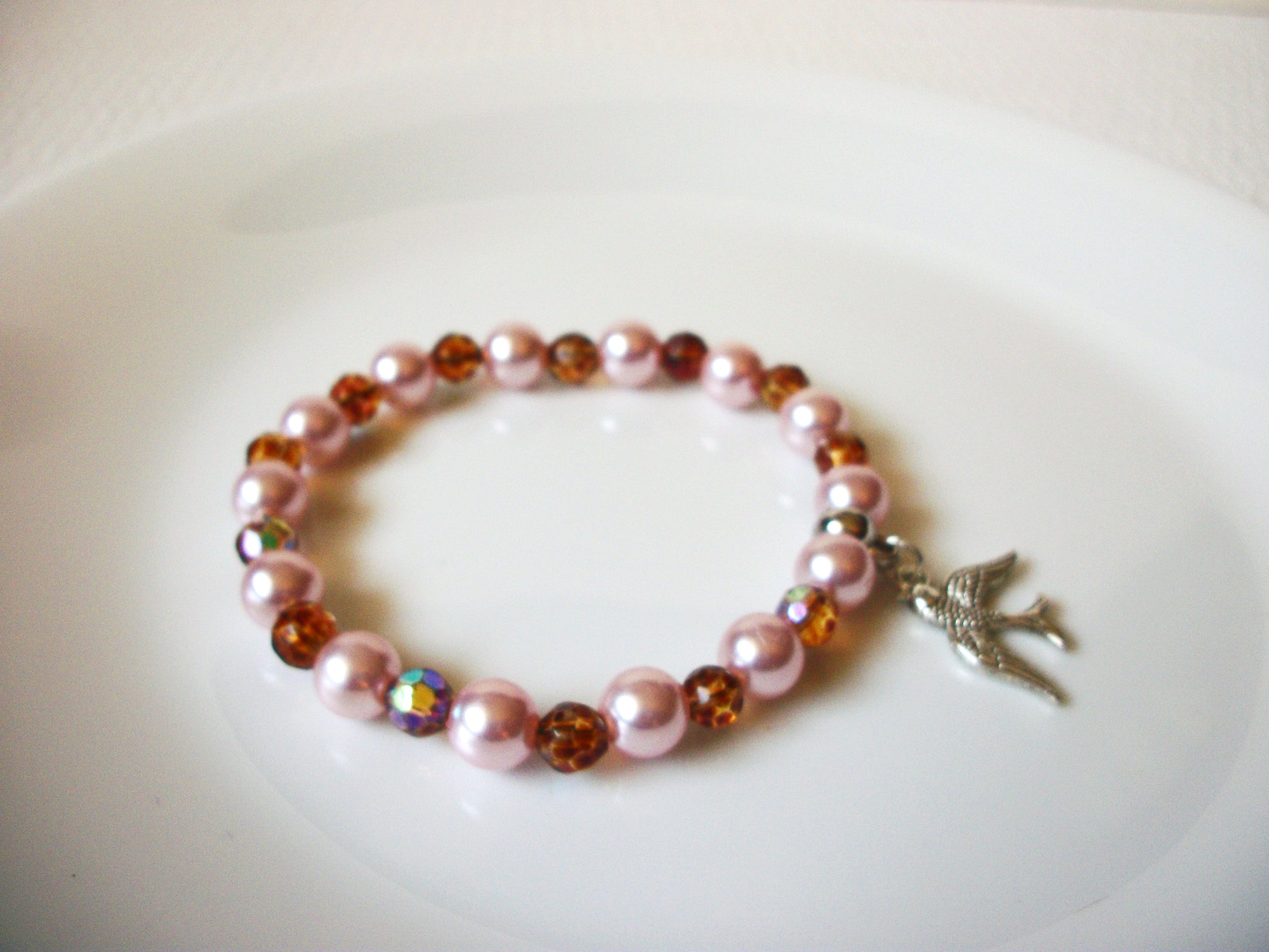 Pink Faux Pearl Bracelet 81920