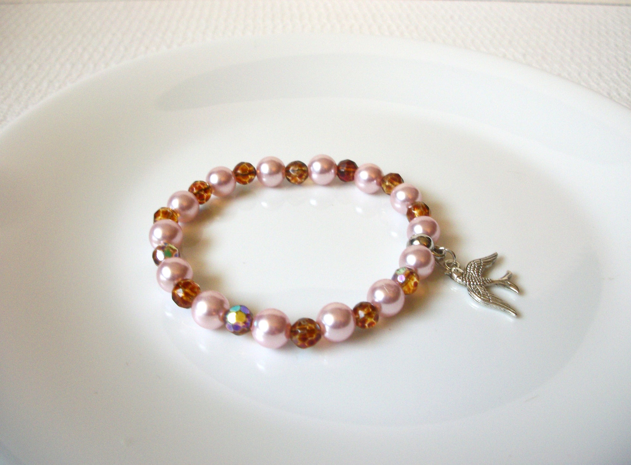 Pink Faux Pearl Bracelet 81920