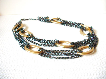 Retro Silver Gold Link Necklace 82020