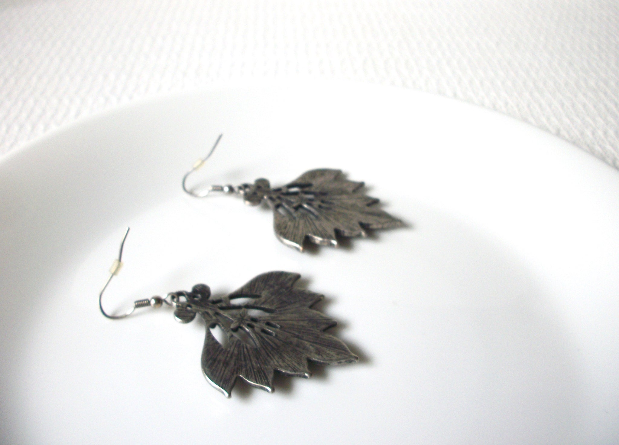 Vintage Peacock Glass Earrings 82020