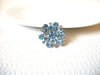 Vintage Blue Rhinestone Brooch Pin 82020