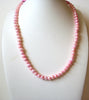 Retro Pink Glass Pink Shell Necklace 82020