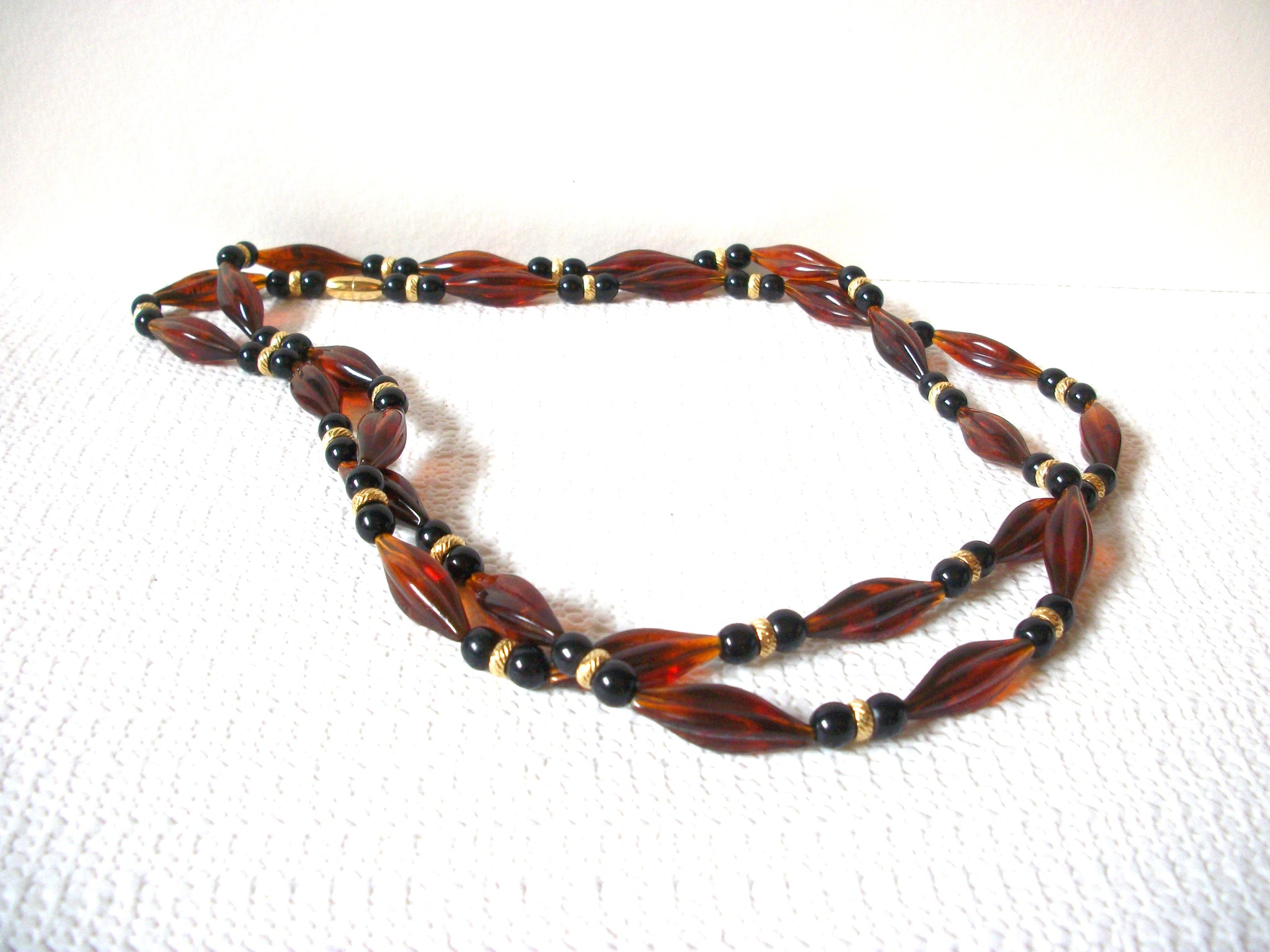 Vintage Lucite Beads Necklace 82120