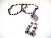 Vintage Onyx Quartz Amethyst Necklace 82120